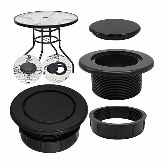 Patio Table Umbrella Hole Ring Plug Cap Set for Outdoor Parasol Table Hole Cover Insert Pole Stabilizer Parts