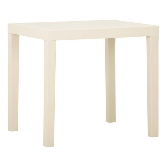 Patio Table White 31.1"x25.6"x28.3" Plastic