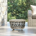 thumbnail image 1 of Patio Tables Everly 21.5" Round Woven Patio Coffee Table Light Beige Olefin,Garden Tables, 1 of 8