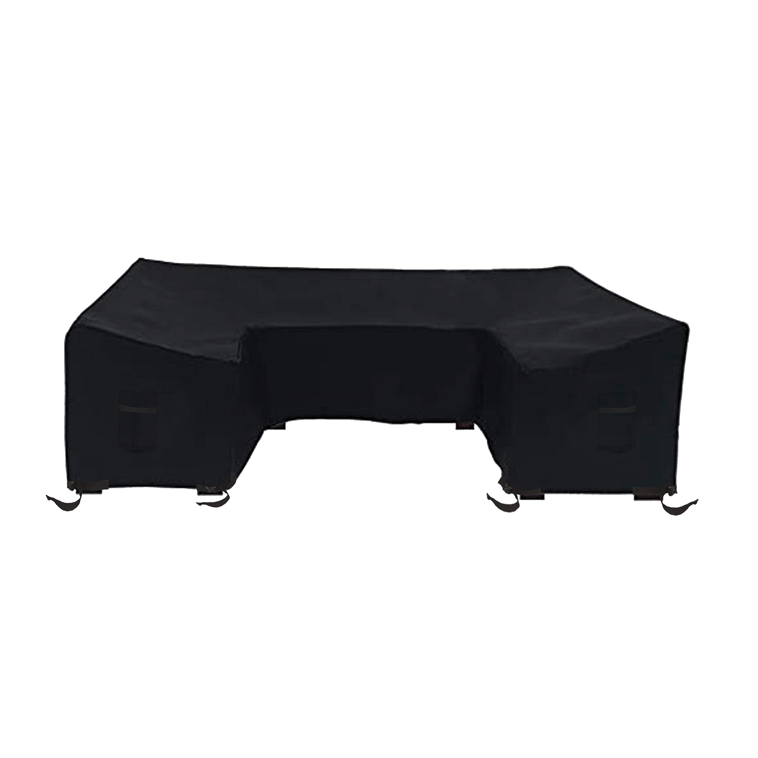 Runde Tischabdeckung – Wetterfest, UV-beständig, Mit Elastischem Bund, Grau, Ø 48" X 4"H