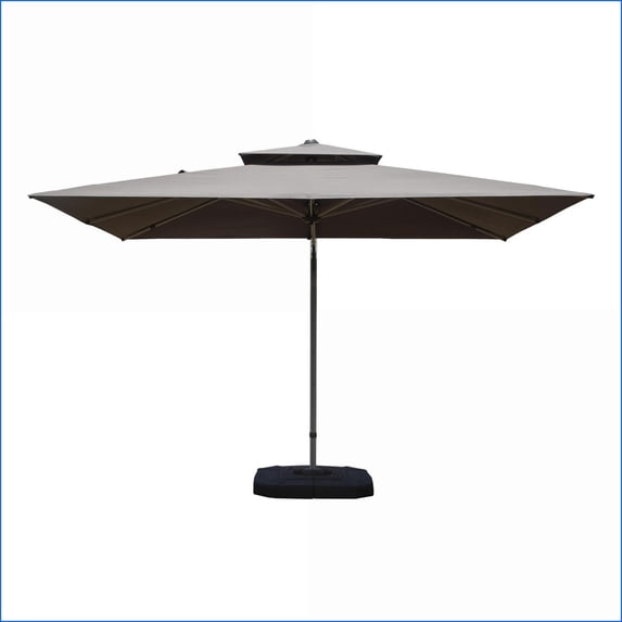 Patio Umbrella | 9'x11' Cantilever Outdoor Shade for Patio Backyard, Gray, UPF 50+, Base Not Included |Aluminum|Rectangle