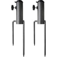 thumbnail image 1 of AMMSUN Patio Umbrella Steel Anchor Heavy Duty Ground Auger Base with Forks for Outdoor Lawn, 1 of 7