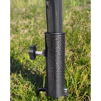 Minky Rotary Multi Ground Spike Parasol Holder – Heavy Duty Steel Core, Silver