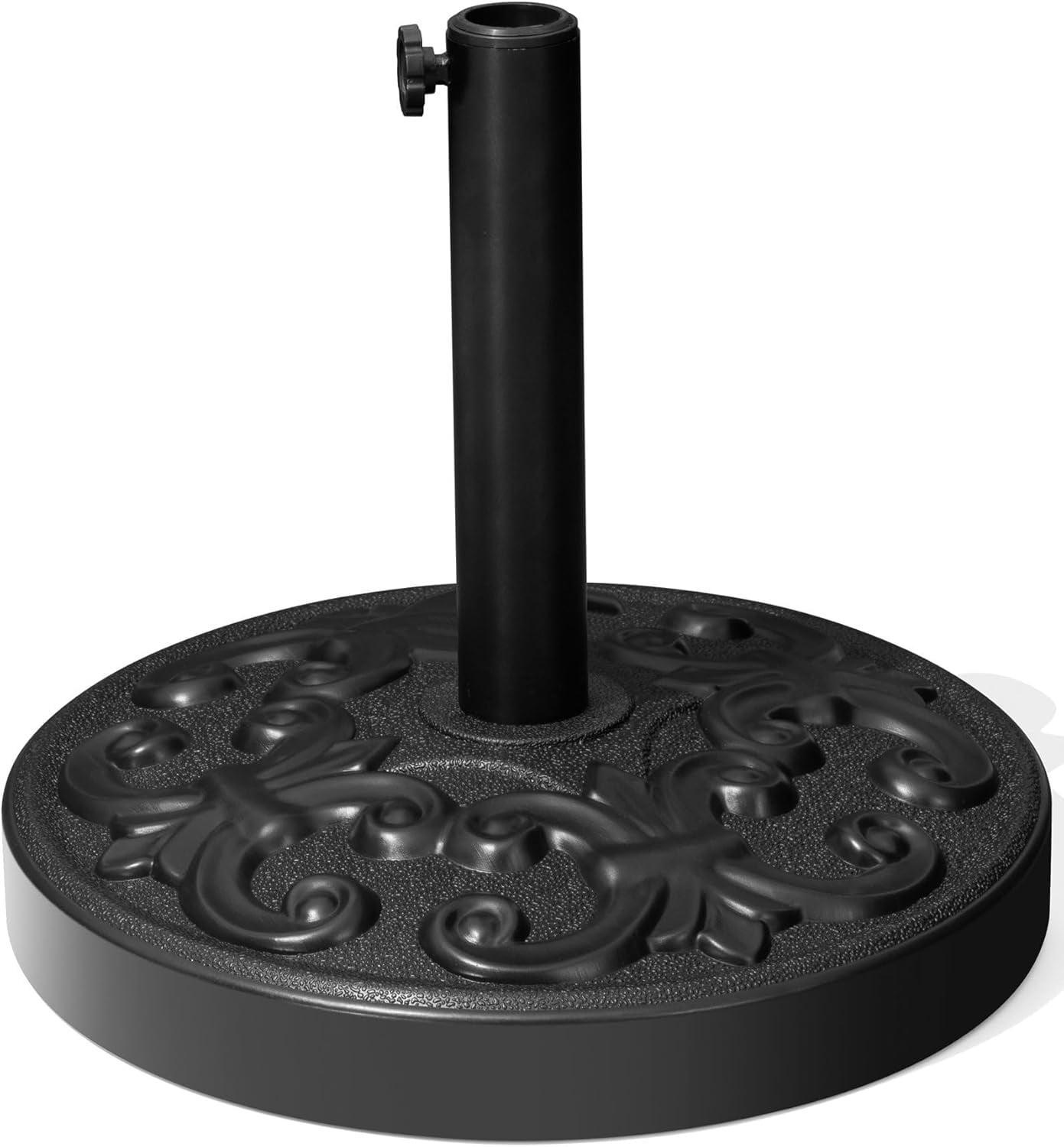 Patio Umbrella Base, 45lbs Heavy Duty Table Umbrella Base, Round Cement ...