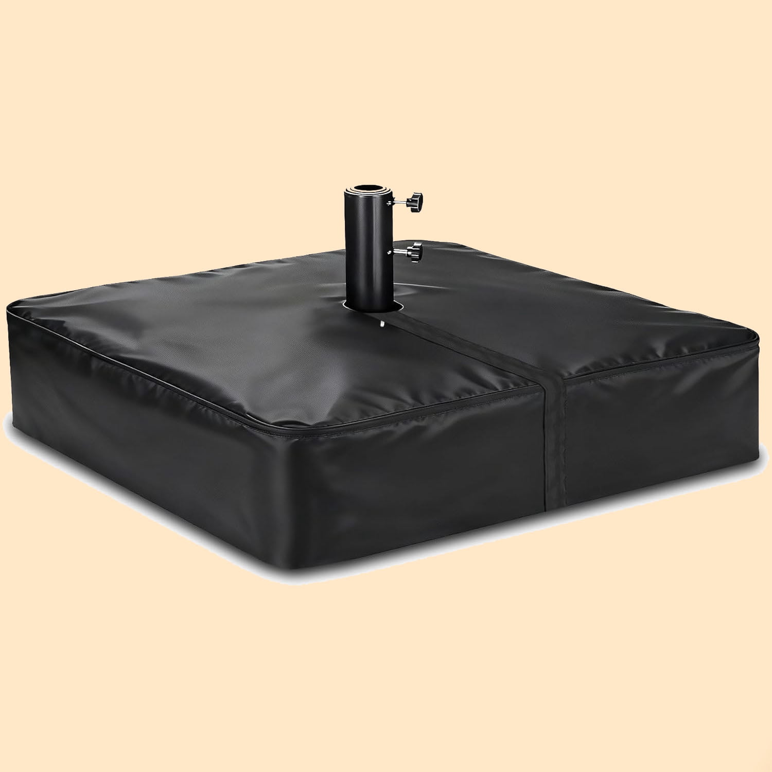 Patio Umbrella Base Cover, Outdoor Heavy Duty Waterproof Anti-UV Square Umbrella Stand Cover, Black