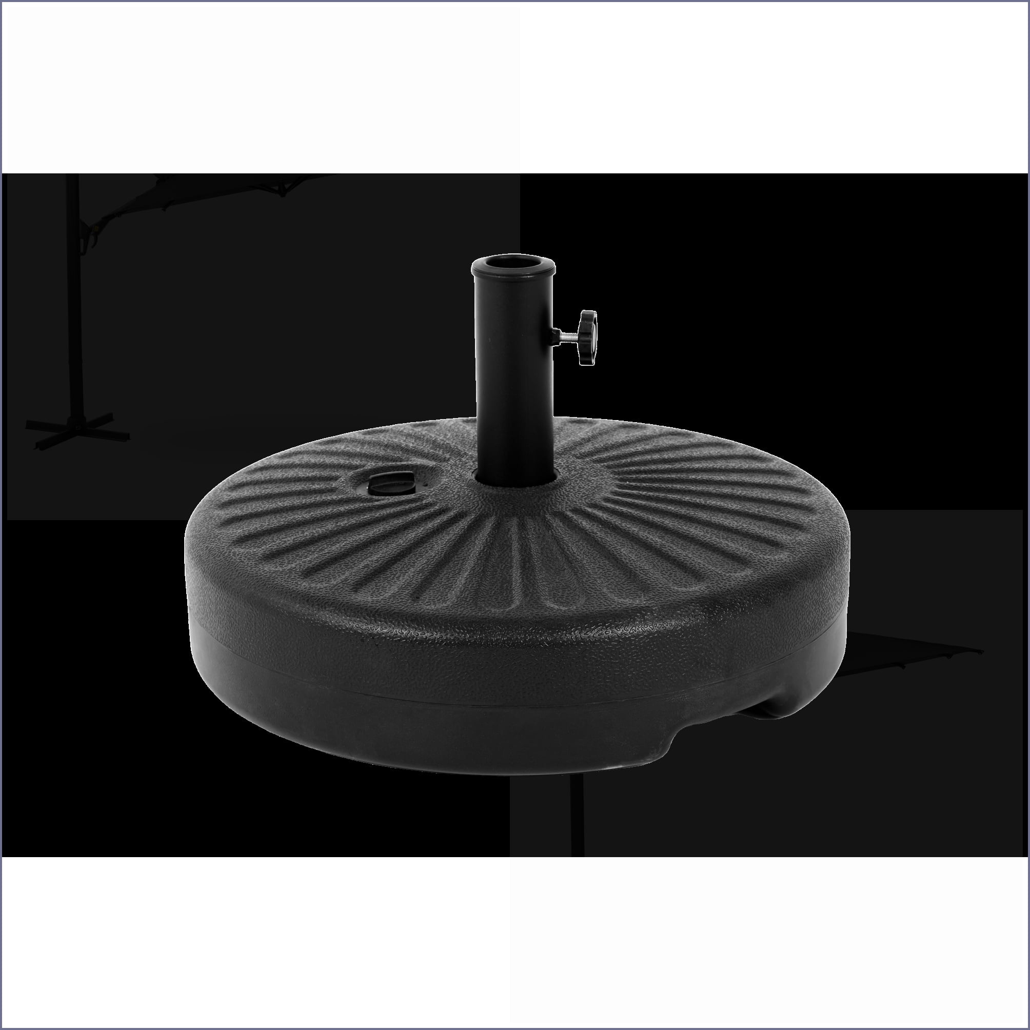 Patio Umbrella Base for Patio, Lawn, Garden, Beach, Weightable Adjustable All Weather | Round | Plastic