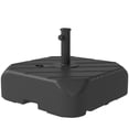 thumbnail image 1 of Patio Umbrella Base with Wheels, Telescopic Handle, 158 lb Stand or 99 lb Water Filled Umbrella Stand, Black, 1 of 7