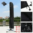 thumbnail image 1 of Patio Umbrella Cover Heavy Duty Waterproof UV Resistant Protective Sleeve With Zipper & Rod | Fits Cantilever Offset Outdoor Umbrellas | All-Season Black Oxford Fabric 22.4"x18.9"x9.8", 1 of 6