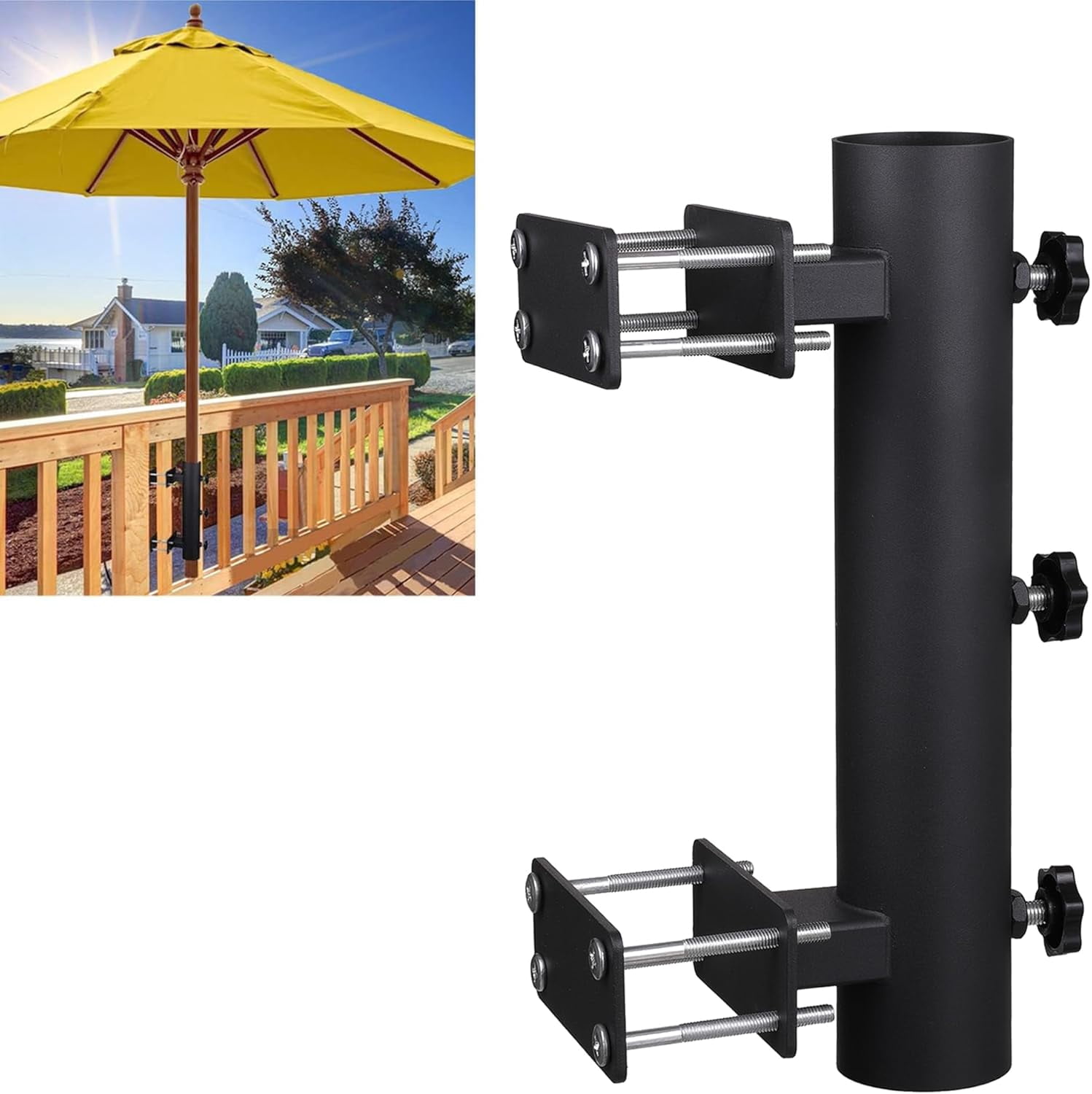 Patio Umbrella Holder Outdoor Deck Mount Umbrella Holder Heavy Duty ...