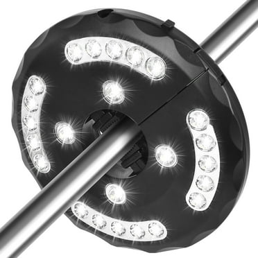 Patio Umbrella Lights (2 Pack) - 28 LED Cordless Lights With 3 Brightness Modes, Clamp-On For Umbrella Poles, Tents, Outdoor Use