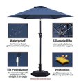 Patio Umbrella Outdoor Table Umbrella with 6 Sturdy Ribs and Tiltable
