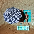 thumbnail image 1 of Patio Umbrella Replacement Canopy 10.0 FT Replacement Umbrella Canopy with 6 Ribs Outdoor Market Table Yard Pool Summer Beach Garden UV Protective Rainproof Sunshade Umbrella Replacement Cover, 1 of 5