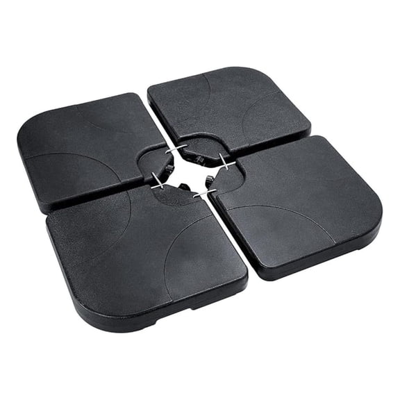 Patio Umbrella Stand Base 4-Piece 221lbs - Heavy Duty Outdoor Offset Umbrella Weight - Water/Sand Refillable Square Base with Lock Pins 39.9x39.9 inch