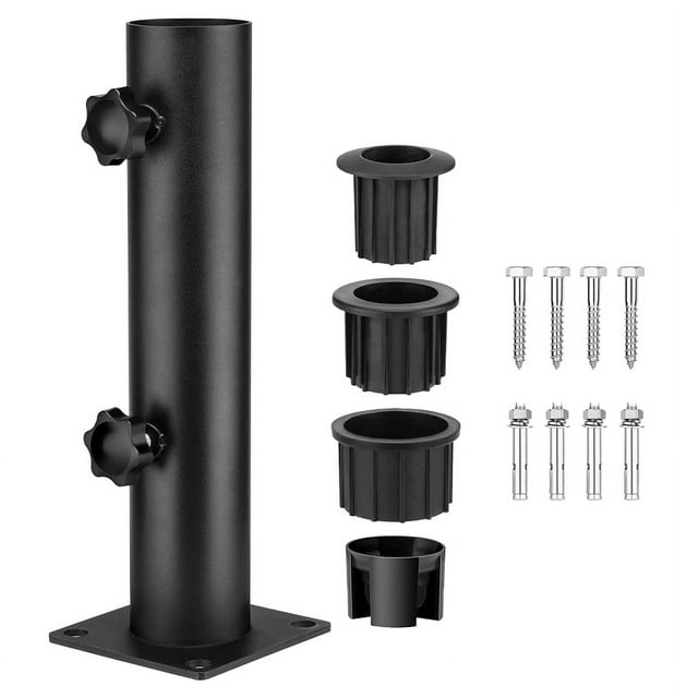 Patio Umbrella Stand Base, Outdoor Umbrella Holder and Clamp on Decks ...