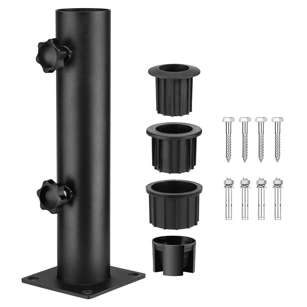 Patio Umbrella Stand Base, Outdoor Umbrella Holder and Clamp on Decks