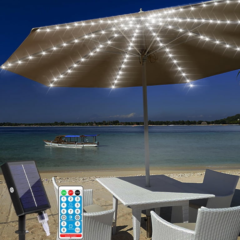 heavy duty cantilever patio umbrella MEVBC 10x13FT with LED Lights and Base Included Aluminum Umbrella Base | Ottoman Included Vinyl Coated Weave:Black Discount Eligible