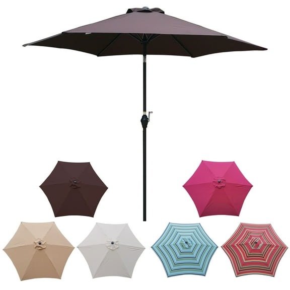 Patio Umbrellas, 9FT UMBRELLA Chocolate, Chocolate Market Umbrellas,Metal Outdoor Umbrellas, Garden & Outdoor Canopies & Gazebos Umbrellas & Shades 9FT UMBRELLA Chocolate