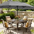 thumbnail image 1 of Amadwell 13FT Large Patio Umbrella, Double Sided Outdoor Rectangular Umbrellas with Fade Resistant Canopy, Gray, 1 of 9