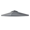 thumbnail image 1 of Patio Umbrellas Outsunny 9.8' x 9.8' Gazebo Replacement Canopy, 2-Tier Top UV Cover for 9.84' x 9.84' Outdoor Gazebo, Dark Gray (TOP ONLY),Outdoor Umbrellas, 1 of 9