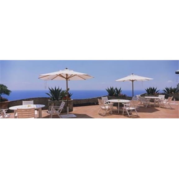 Patio Umbrellas in A Cafe Positano Amalfi Coast Salerno Campania Italy Poster Print