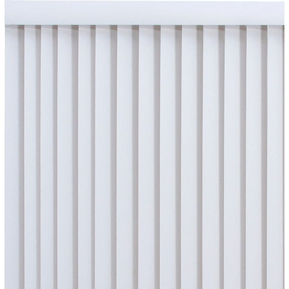 Achim Home Furnishing Vertical Blinds, 78" wide by 84" long, Ribbed White Groove Texture