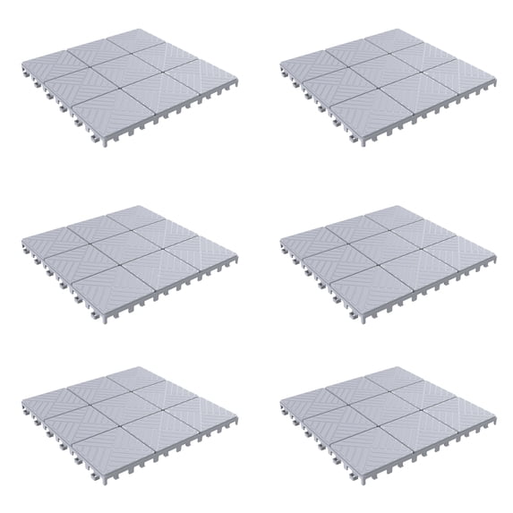 Patio and Deck Tiles 2 Boxes 12 Tiles– by Pure Garden (Grey)