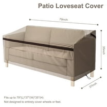 Patioworld Patio Sofa Cover 37 x 79 x 35 inches, Beige
