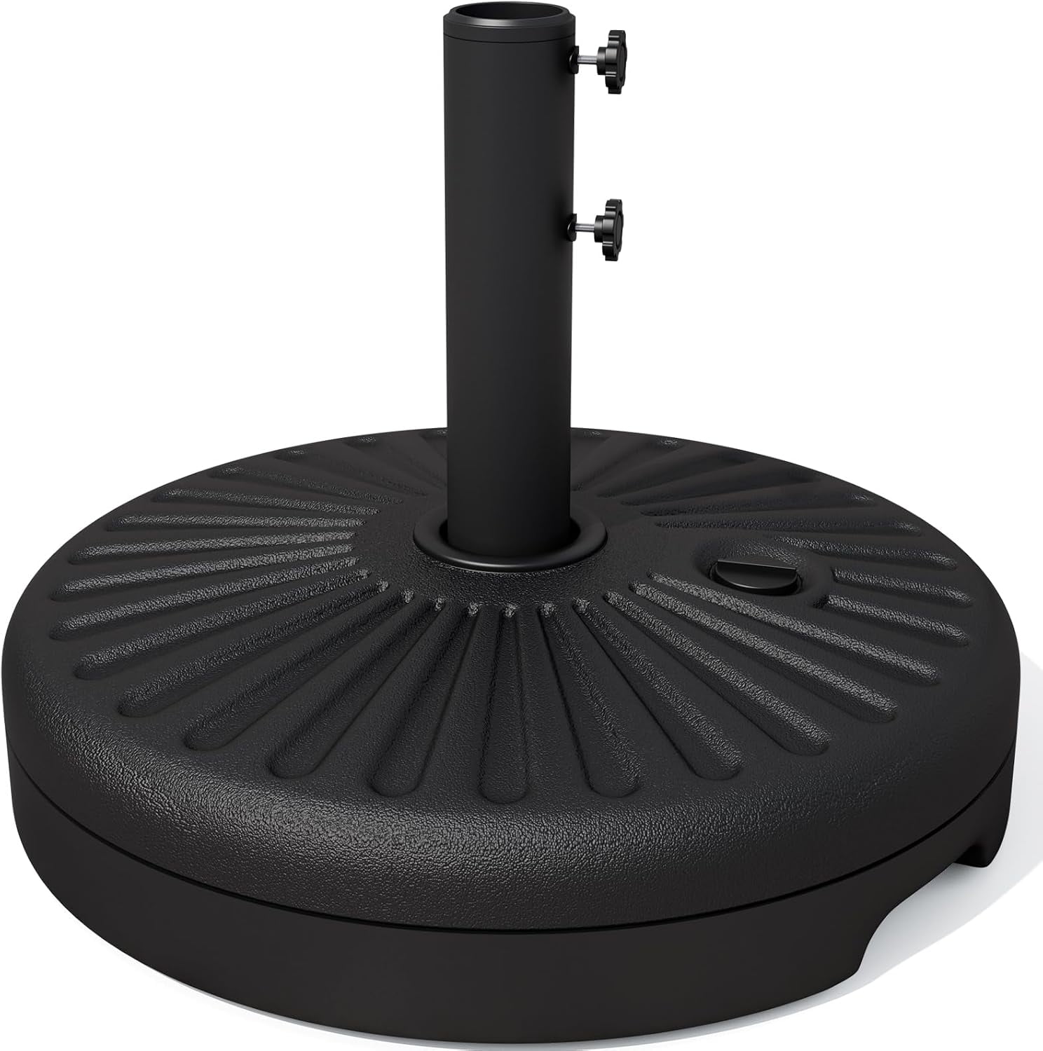 Patio umbrella stand with a maximum load capacity of 81.5 pounds, outdoor water-filled umbrella base, heavy-duty market umbrella stand, suitable for patio, terrace, poolside (black): patio, lawn, and