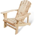 thumbnail image 1 of PatioFestival Wood Adirondack Lounger Chair,Outdoor Fir Unpainted Wooden Chairs,Accent Furniture for Yard,Patio,Garden,Lawn w/Natural Finish (Adirondack Chair), 1 of 7