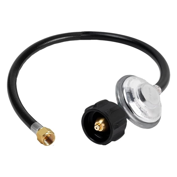 PatioGem 6FT Propane Adapter Hose with Regulator, Propane Gas Regulator Hose Adapter Connect to 20Lb Tank
