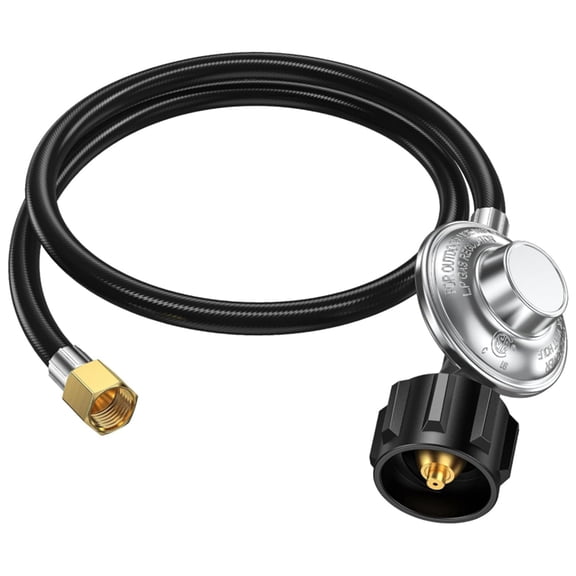 Propane Regulator with Hose, 6FT Propane Hose with Regulator, Low Pressure Propane Grill Regulator and Hose, 0-1Psi Propane Gas Regulator, Gas Grill Regulator, Propane Hose for Propane Grills