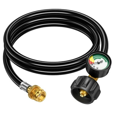 PatioGem 6FT Propane Hose Adapter 1lb to 20lb, 1lb to 20lb Propane Tank Adapter, Propane Tank Hose, Propane Grill Hose Fit for Weber Q Grill/Coleman Camping Stove/Buddy Heater Propane Hose