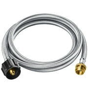PatioGem 8FT Propane Tank Adapter Hose, Propane Adapter 1lb to 20lb, Converts 1lb Appliances to 5-40lb Tanks, fit for Weber/Coleman/Blackstone Grill, Griddle, Camping Stove, Fire Pit