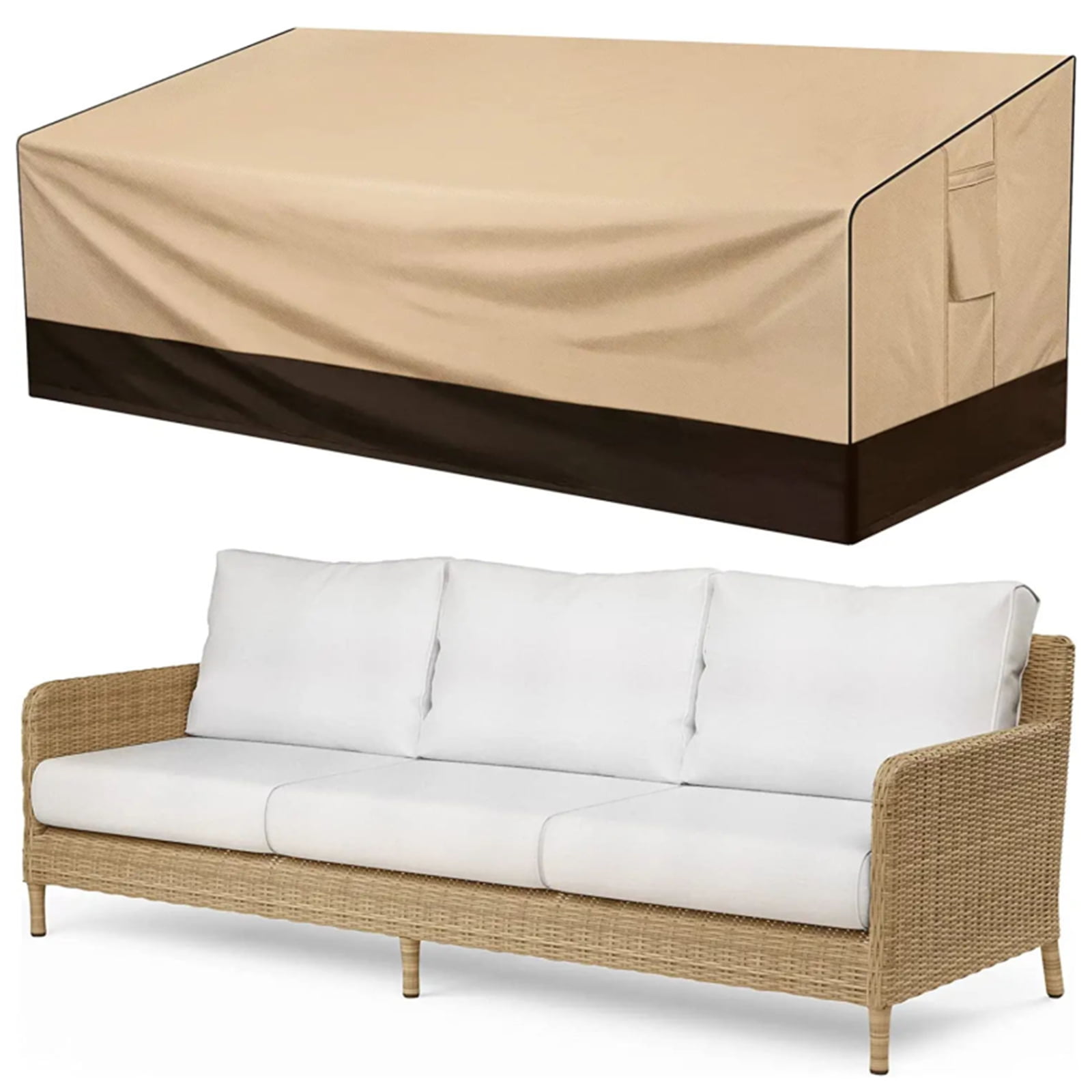 PatioGem Outdoor Loveseat Cover, Waterproof, 600D Heavy Duty, 3Seat