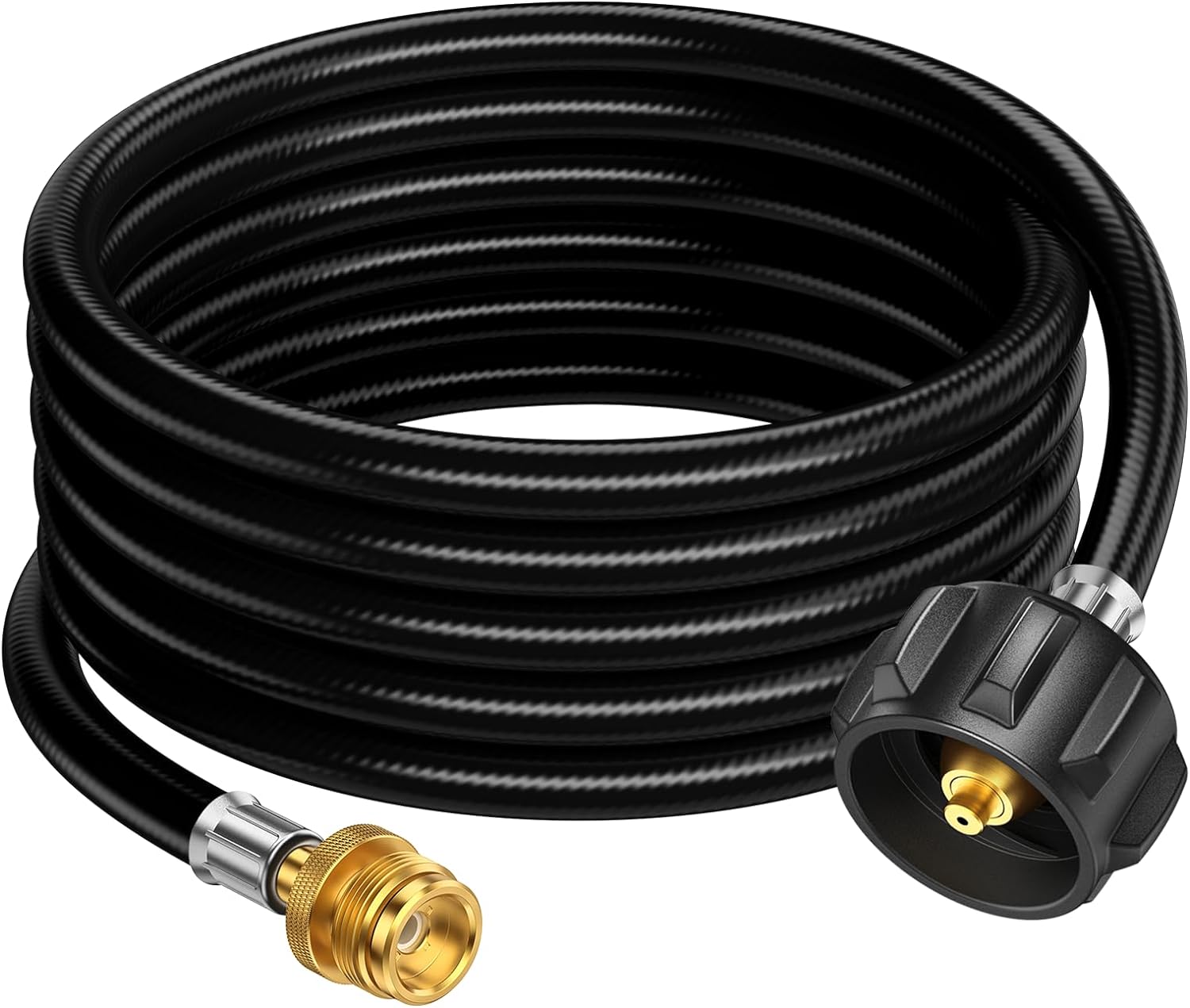 6FT QCC Propane Adapter Hose LP Tank 1lb to 20lb Converter Gas Grill
