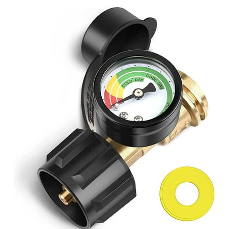 PatioGem Propane Tank Gauge, Propane Tank Gauge Level Indicator, Gas Grill Gauge for 5-40lbs Propane Tank, 3 Different Scales, Propane Gas Gauge for Grill, Heater, Fryer, RV Camper