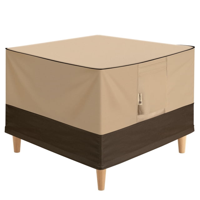PatioGem Weatherproof Square Patio Ottoman Cover, 32"Lx32"Wx17"H, Heavy ...