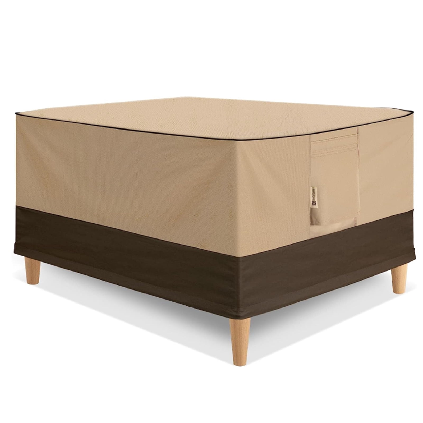 PatioGem Square Patio Ottoman Cover, Waterproof Outdoor Ottoman Cover ...
