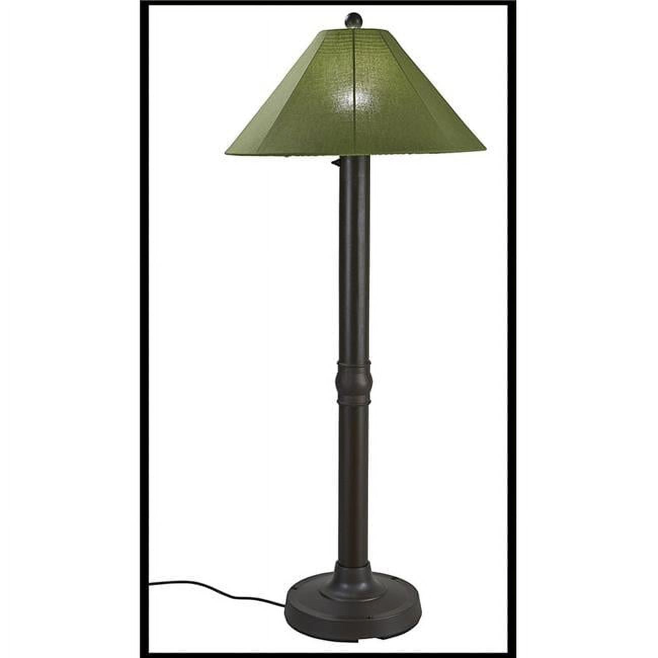 Catalina 62" Bronze Resin Outdoor Floor Lamp with Sunbrella Shade