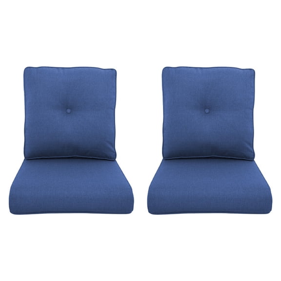Patiobula Outdoor 4-Piece Deep Seat Cushion,24 x 22, Water Repellent, Fade Resistant, Deep Seat Bottom and Back Cushion for Chair, Sofa, and Couch,Navy