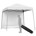 thumbnail image 1 of Patiojoy 10x10 ft Pop up Canopy Tent One Person Set-up Instant Shelter with Central Lock W/ Roll-up Side Wall White, 1 of 8