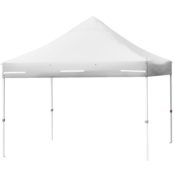 Patiojoy 10x10ft Pop up Tent, 4 Height Adjustment Folding Camping Tent with Awning White