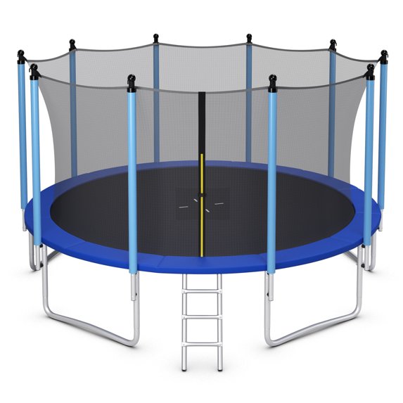 Patiojoy 15Ft Jumping Exercise Recreational Trampolines with Enclosure Net