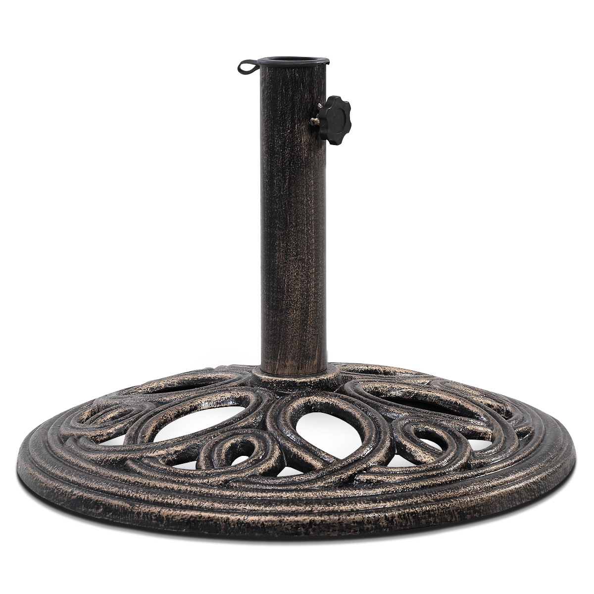 Best Choice Products 18in Round HeavyDuty Steel Patio Umbrella Base Stand w/ RustResistant
