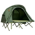 thumbnail image 1 of Patiojoy 2-Person Folding Camping Tent Cot Outdoor Elevated Tent w/External Cover Green, 1 of 4