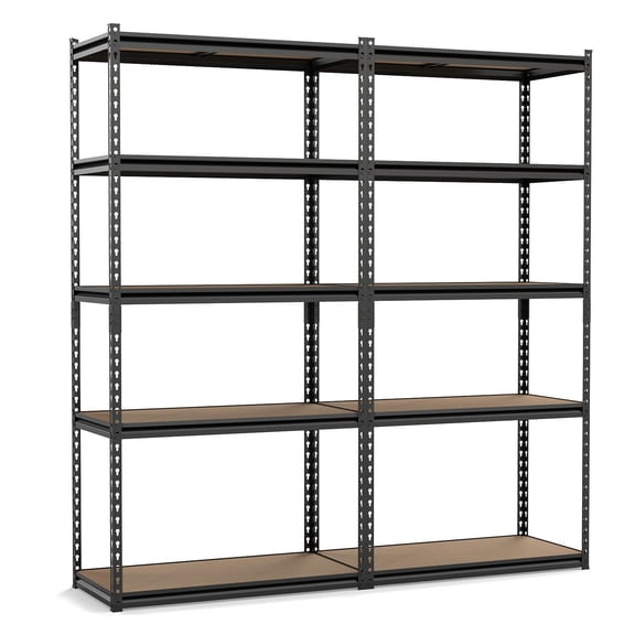Patiojoy 2PCS 2200 LBS Metal Storage Organizer Rack for Warehouse Basement 36" W x 18" D x 72" H