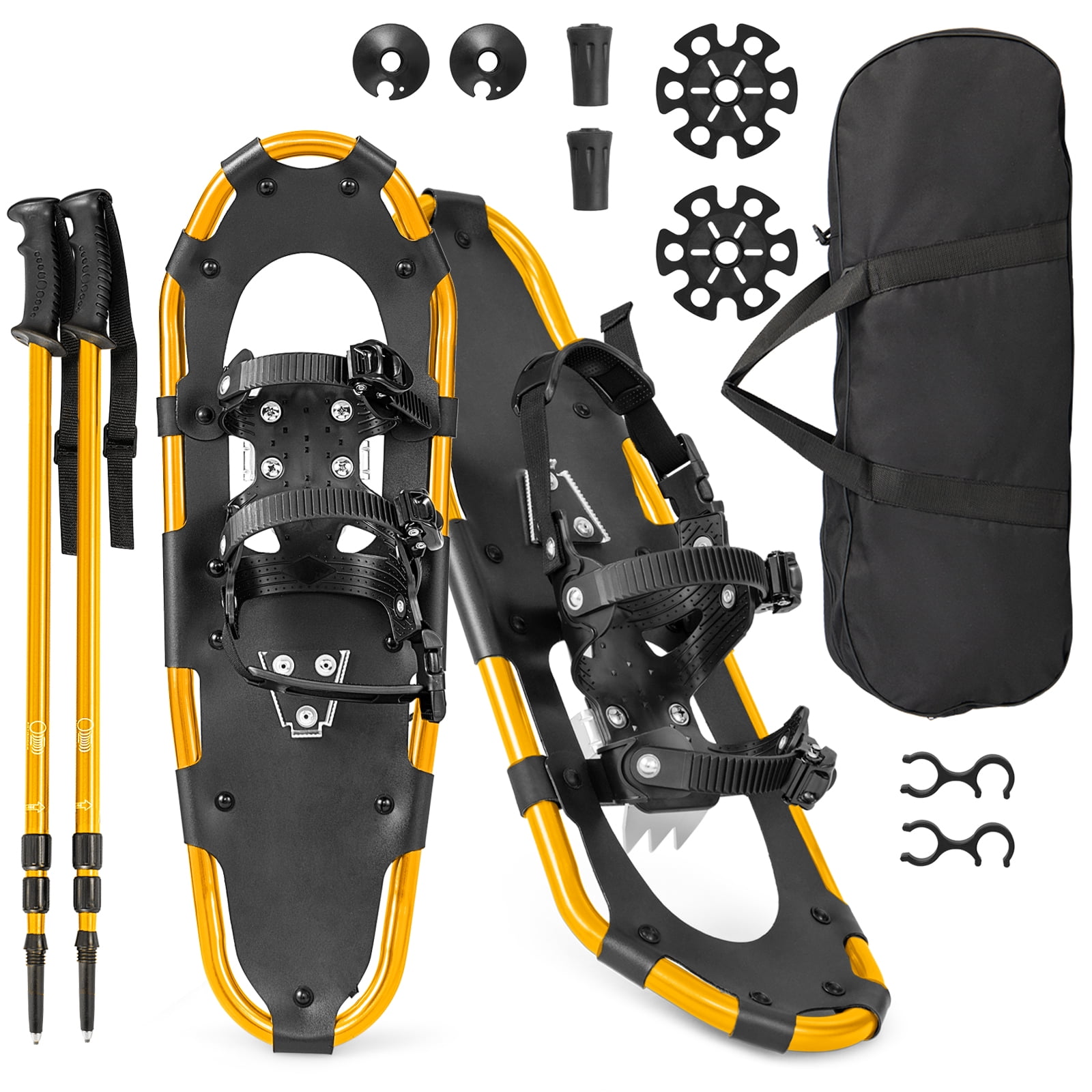 Patiojoy 4in1 Lightweight Terrain Snowshoes for Men Women Youth Kids
