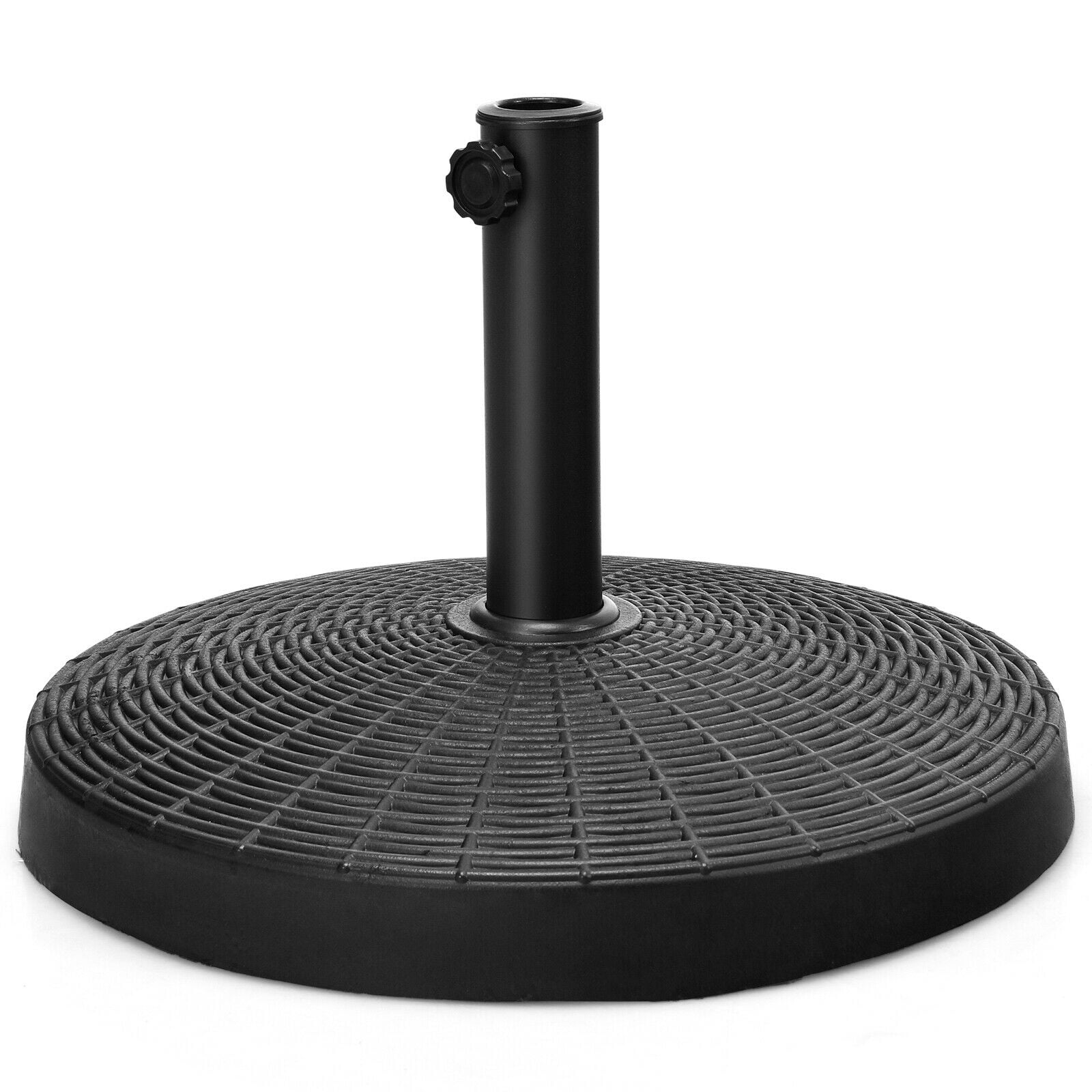 49 lbs Black Resin and Steel Patio Umbrella Base Stand