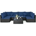 thumbnail image 1 of Patiojoy 7-Piece Patio PE Rattan Sectional Sofa Furniture Set Wicker Sofa Conversation Set Navy, 1 of 5