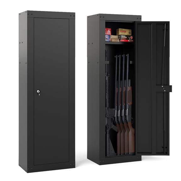 Patiojoy 8 Gun Safe Gun Security Cabinet for Home Rifles & Pistols Quick Access Gun Cabinet
